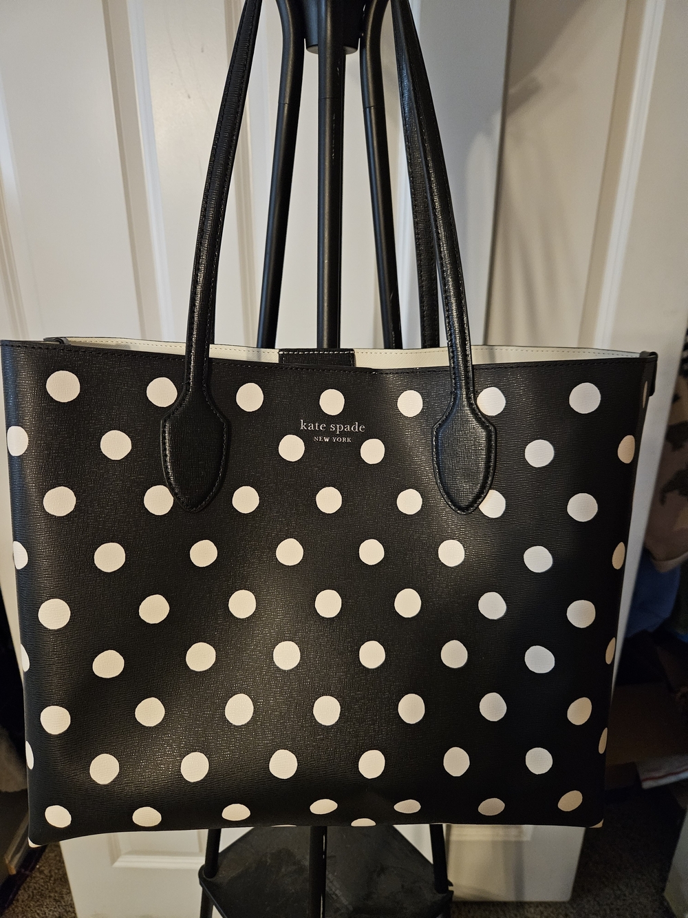 kate spade Black & White Polka Dot Tote